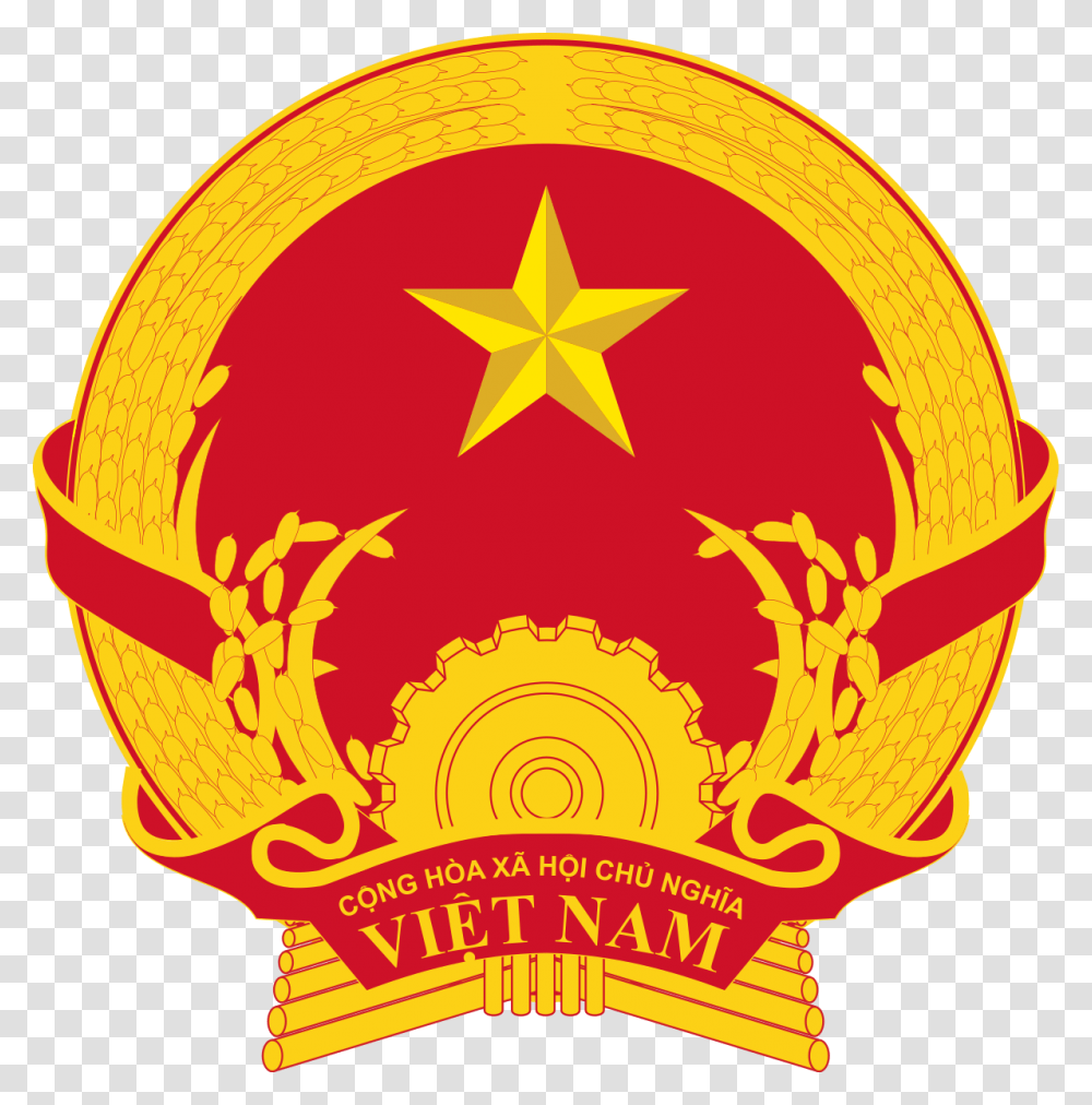 Visa Vietnam Government Logo, Symbol, Star Symbol, Emblem, Trademark Transparent Png