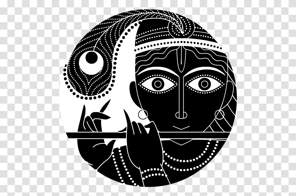 Vishnu Black And White, Face, Stencil, Drawing Transparent Png