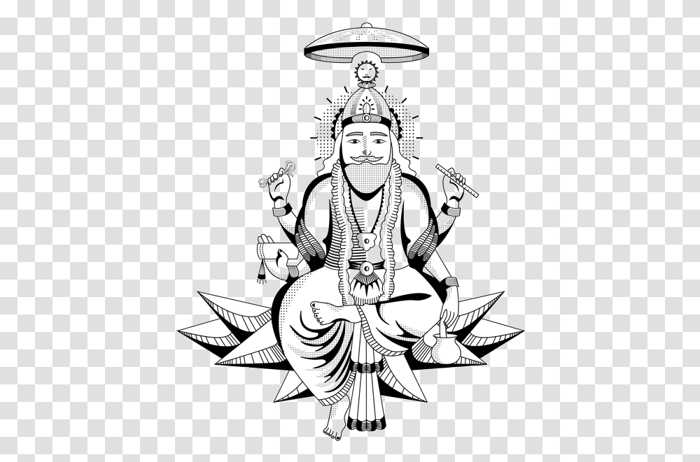 Vishwakarma God Lord Vishwakarma God Pencil Sketch, Person, Human, Symbol, Emblem Transparent Png