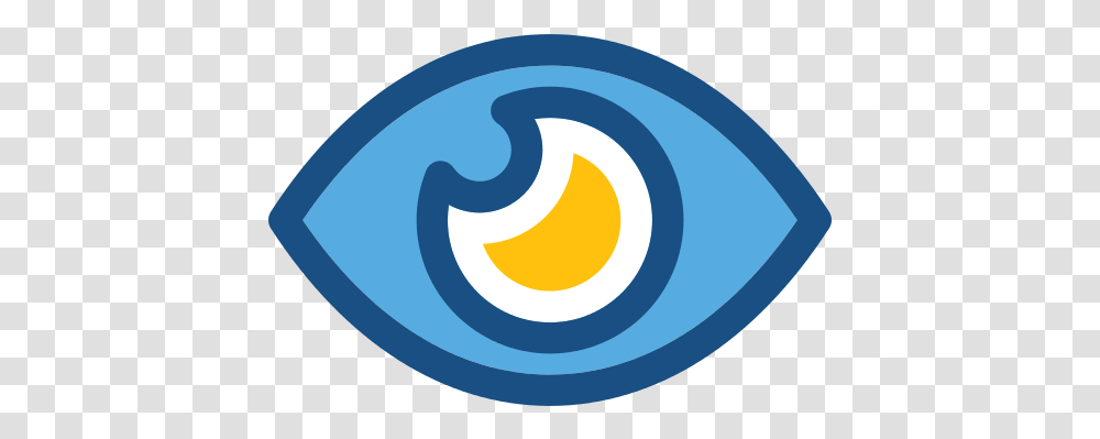 Visibility Eye Icon Crescent, Logo, Symbol, Trademark, Egg Transparent Png