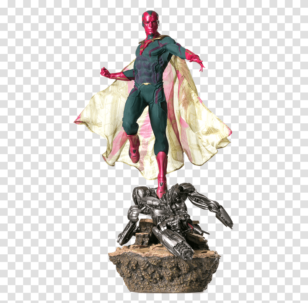 Vision 16th Scale Diorama Statue Avengers Age Of Ultron 1 6 Statuen, Person, Leisure Activities, Figurine Transparent Png