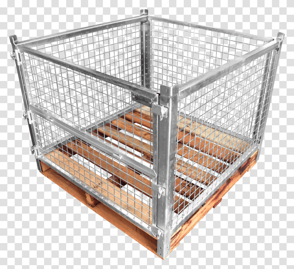 Visionmod Premium Steel Pallet Cage Mesh, Crib, Furniture, Den, Prison Transparent Png