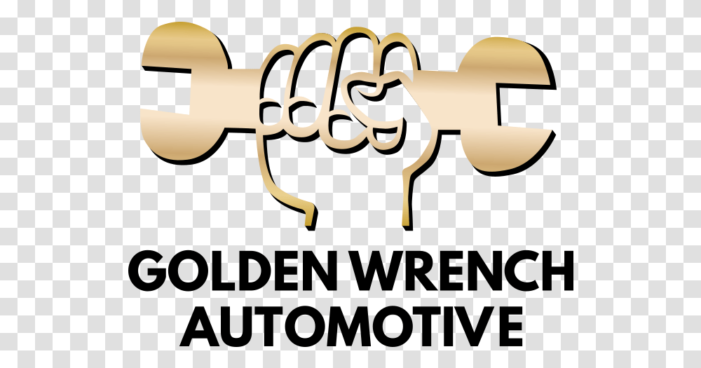 Vista Auto Repair Golden Wrench Automotive Car Repair Golden Wrench Logo, Text, Hand, Key, Silhouette Transparent Png