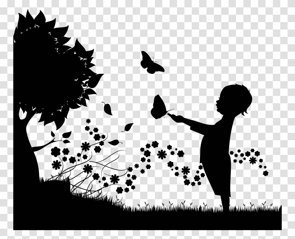 Visual Artsartsilhouette Tree Child Silhouette, Astronomy, Outer Space, Universe, Outdoors Transparent Png
