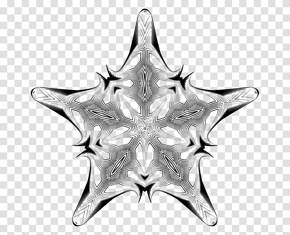 Visual Artschristmas Ornamentstarfish Grayscale, World Of Warcraft Transparent Png