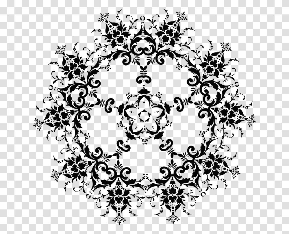 Visual Artsflorasymmetry Decoration Circle Vector, Floral Design, Pattern, Gray Transparent Png