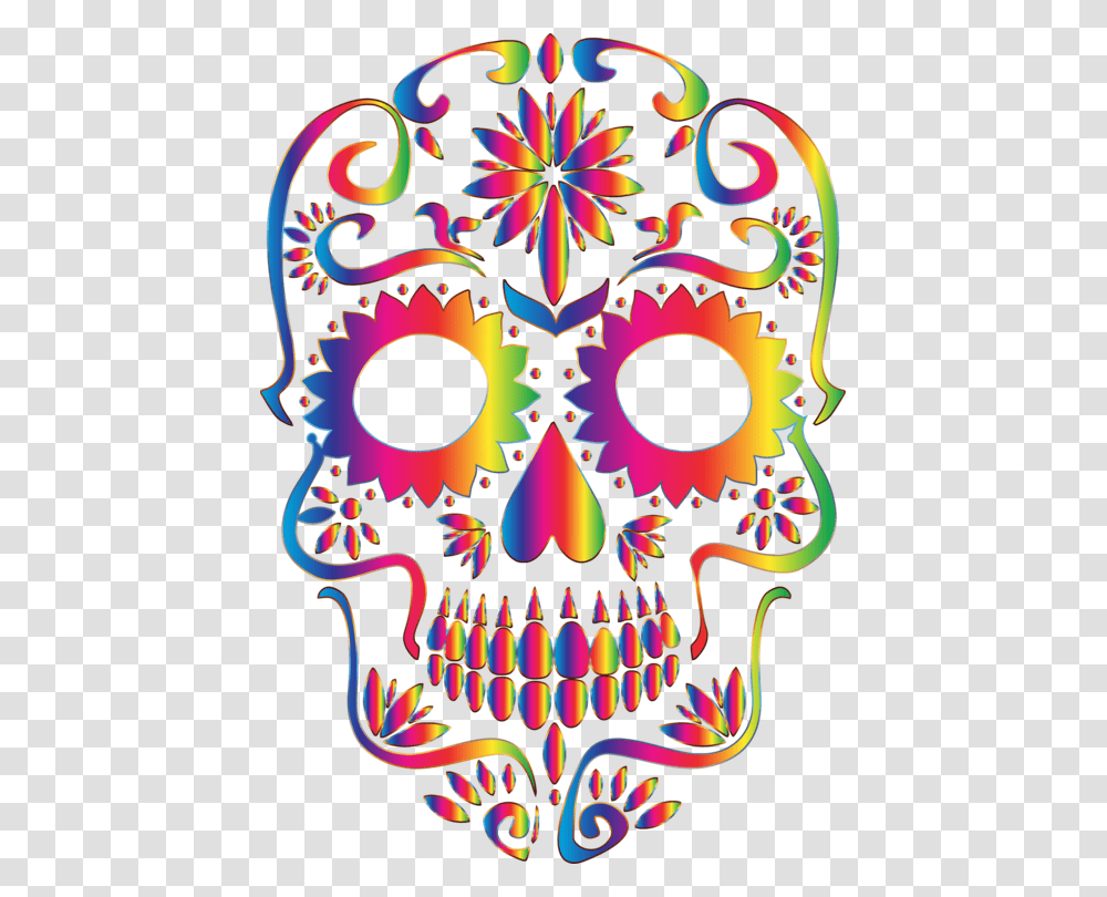 Visual Artsflowerart Background Sugar Skull, Ornament, Pattern, Purple, Fractal Transparent Png