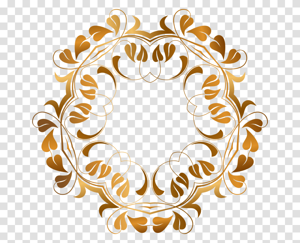 Visual Artsflowersymmetry Golden Circular Flowery Design, Floral Design, Pattern, Stencil Transparent Png