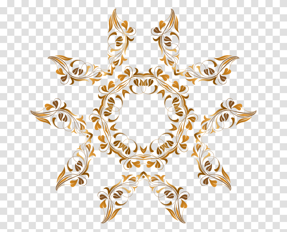 Visual Artsleafsymmetry Vektor Bunga Gold, Pattern, Ornament, Cross Transparent Png