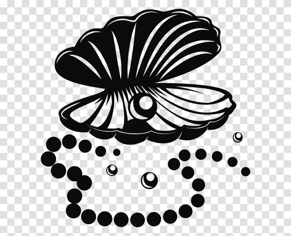 Visual Artsplantflower Pearl In Oyster Stencil, Blossom, Animal, Floral Design Transparent Png