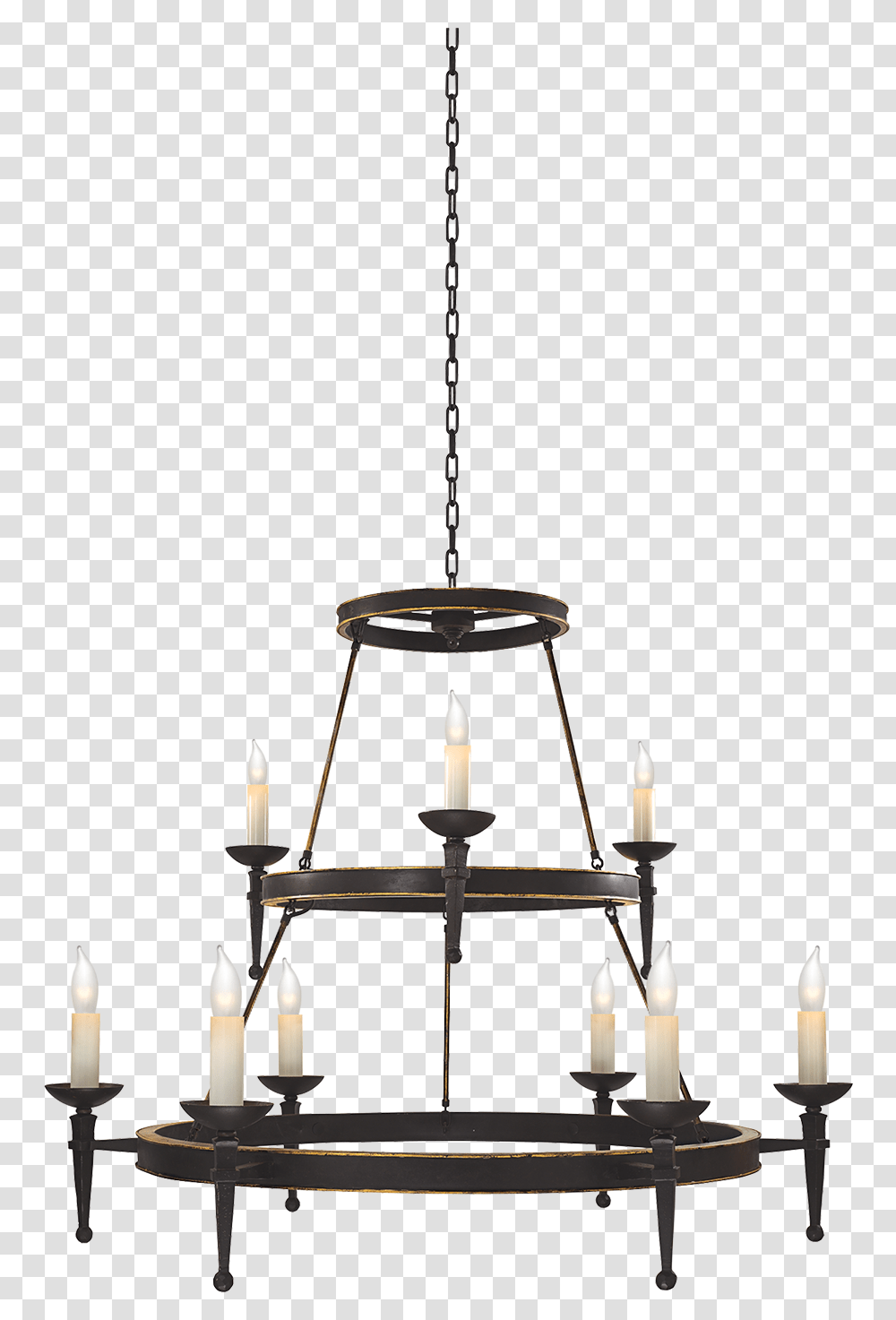 Visual Comfort Round Iron Chandelier, Lighting, Light Fixture, Lamp, Candle Transparent Png