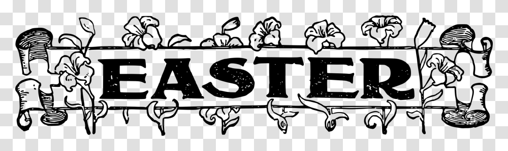 Visual Easter Banner Clipart Black And White, Gray, World Of Warcraft Transparent Png
