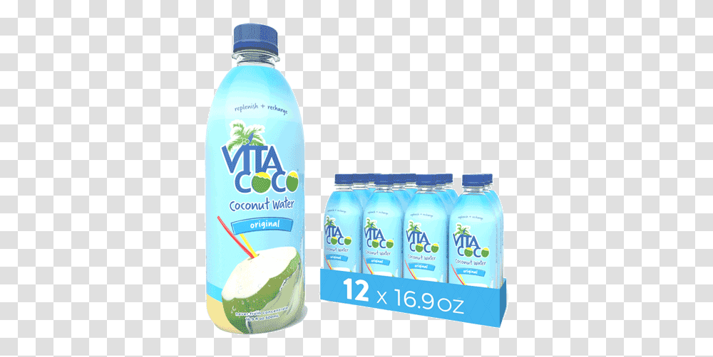 Vita Coco Original Coconut Water 16 Oz 12 Pack Readyrefresh Vita Coco Coconut Water Pineapple, Bottle, Beverage, Drink, Plant Transparent Png