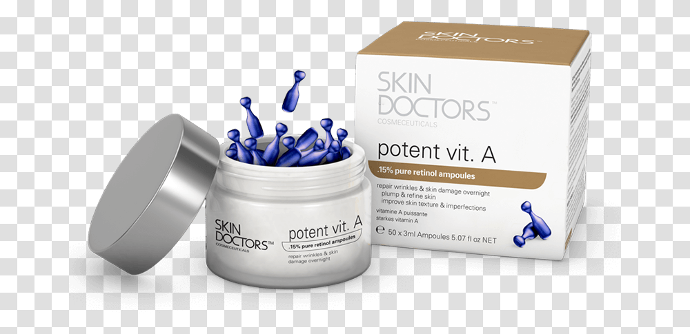 Vitaampoules Retinol Treatment Skin Doctors Potent Vit, Bottle, Cosmetics, Jar Transparent Png