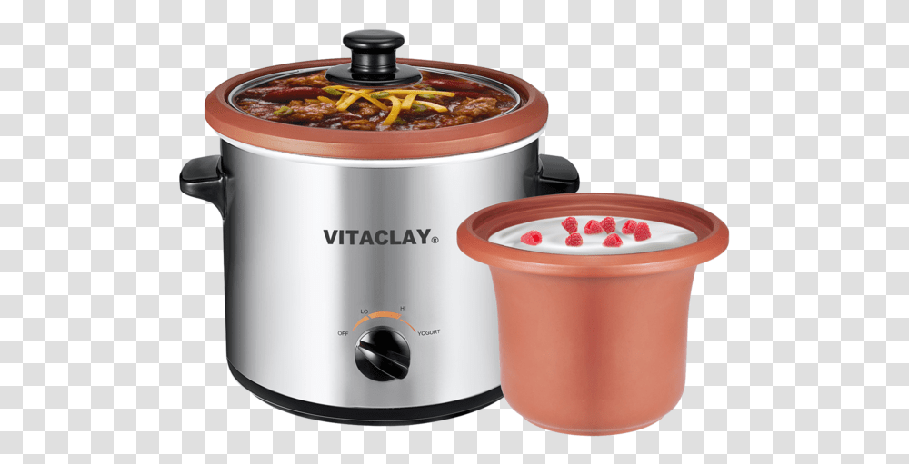 Vitaclay Vs7600 2c 2 In 1 Organic Slow Cooker And Yogurt Yogurt Maker Alat, Appliance, Mixer Transparent Png