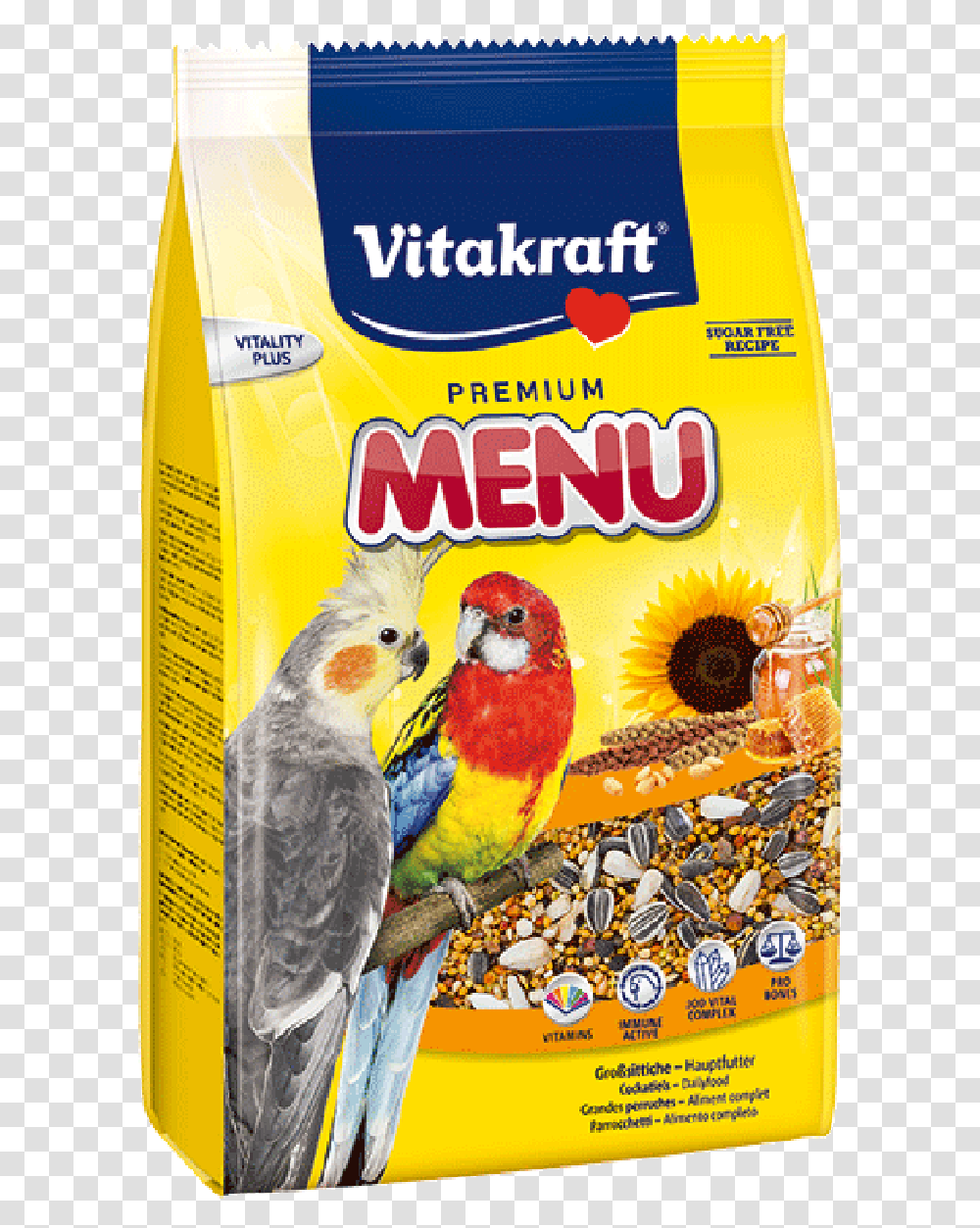 Vitakraft Cockatiel Food, Bird, Animal, Parrot Transparent Png