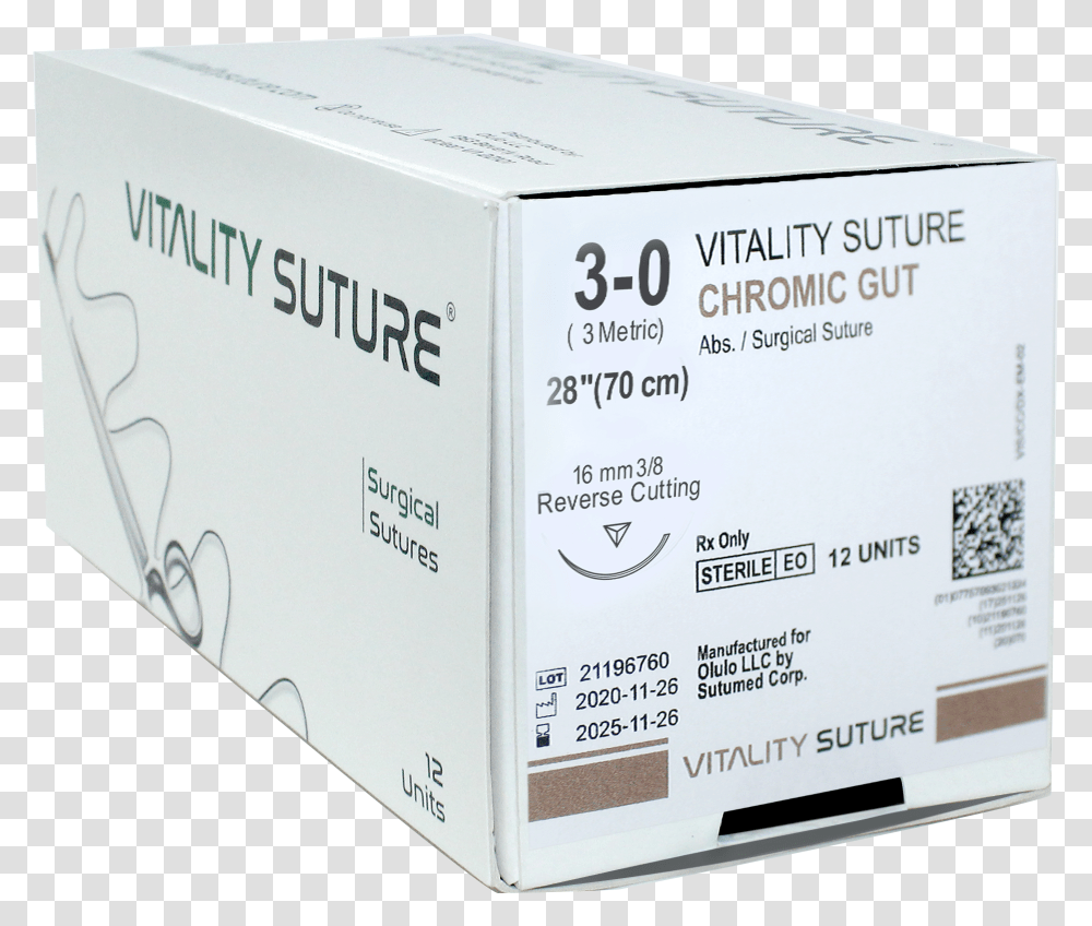 Vitality Suture Chromic Gut Cardboard Packaging Transparent Png