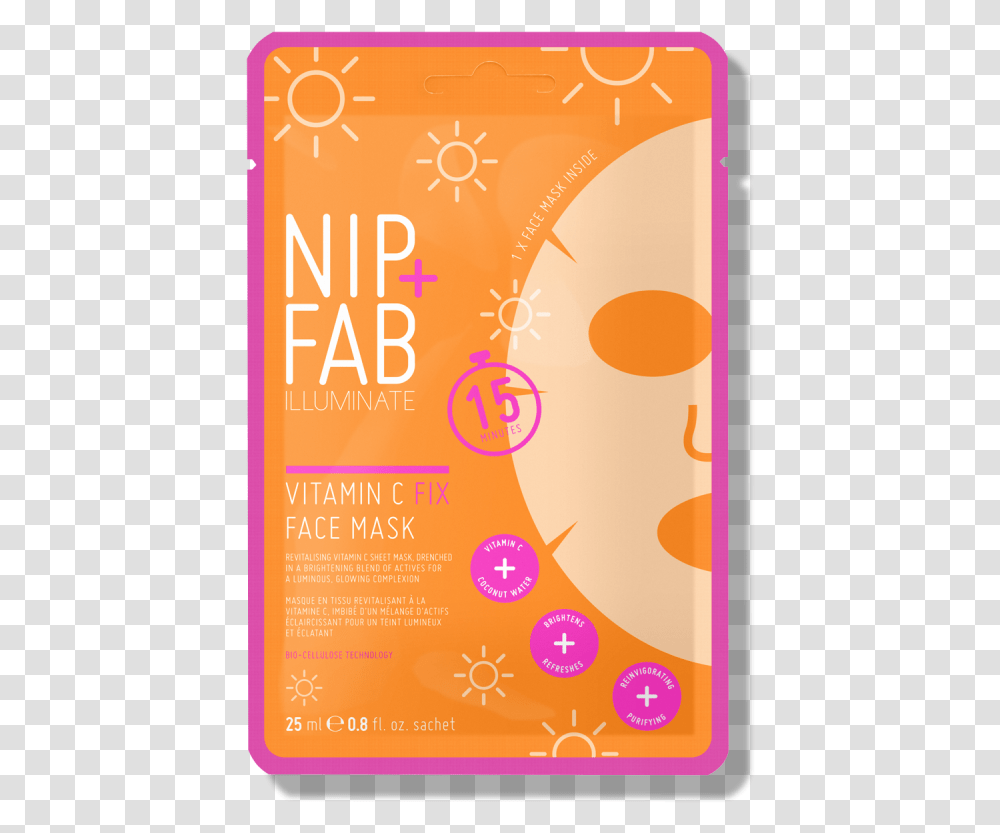 Vitamin C Fix Sheet Mask Nip And Fab Facemask, Flyer, Poster, Paper, Advertisement Transparent Png