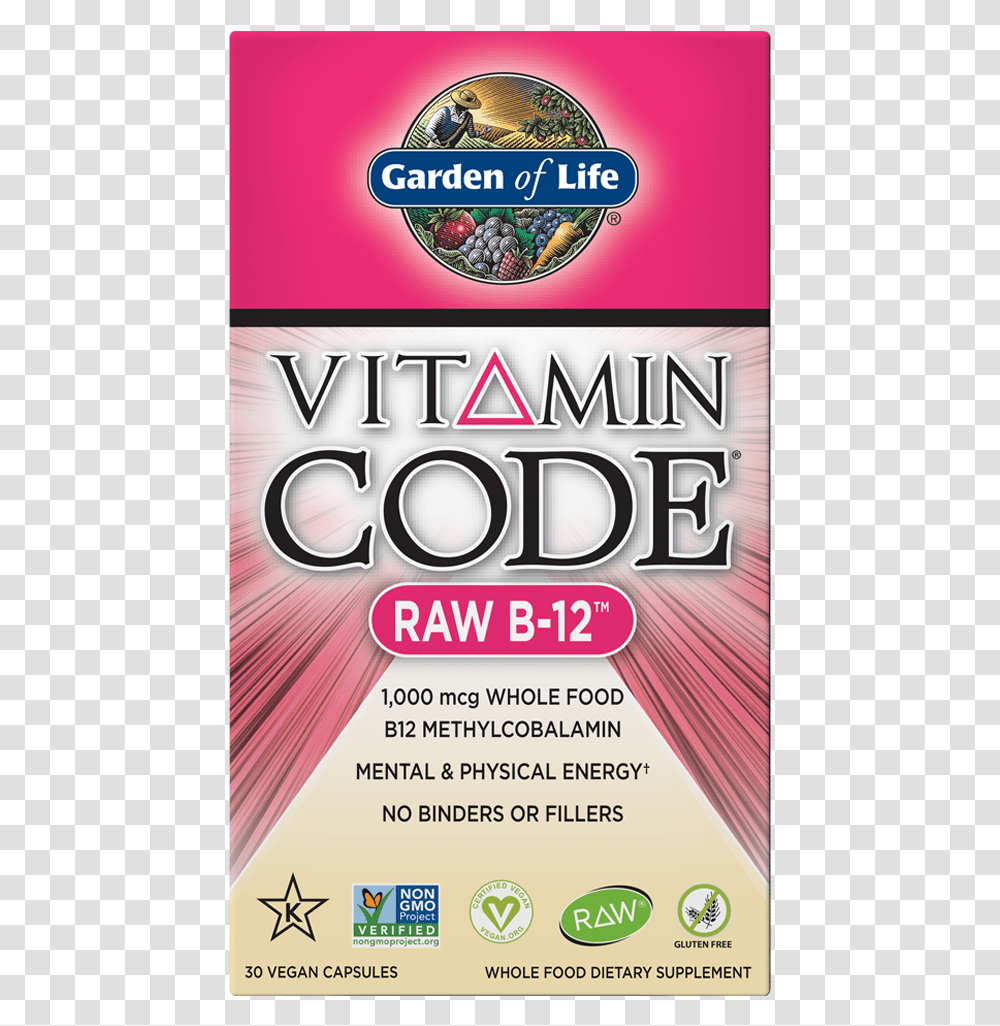 Vitamin Code Raw B 12 1000 Mcg Garden Of Life B, Poster, Advertisement, Flyer, Paper Transparent Png