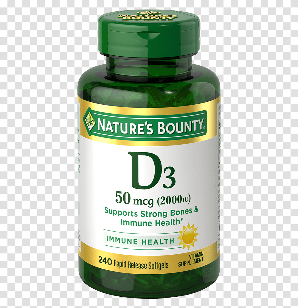 Vitamin D Nature's Bounty Magnesium 400 Mg, Plant, Food, Beer, Alcohol Transparent Png