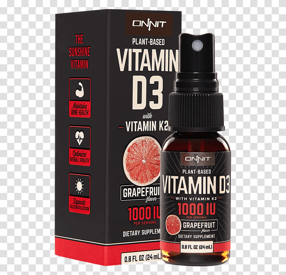 Vitamin D3 Spray With Vitamin K2 In Mct Oil Vitamin D3 Oil Spray, Grapefruit, Citrus Fruit, Produce, Food Transparent Png