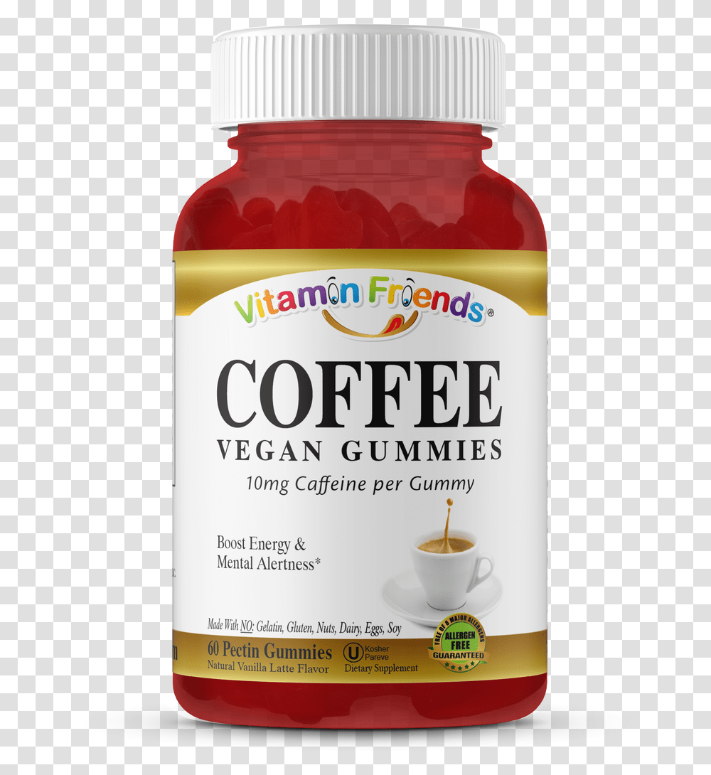 Vitamin Friends Adult Vegan Coffee Gummies Vitamin Friends, Ketchup, Food, Medication, Pollen Transparent Png