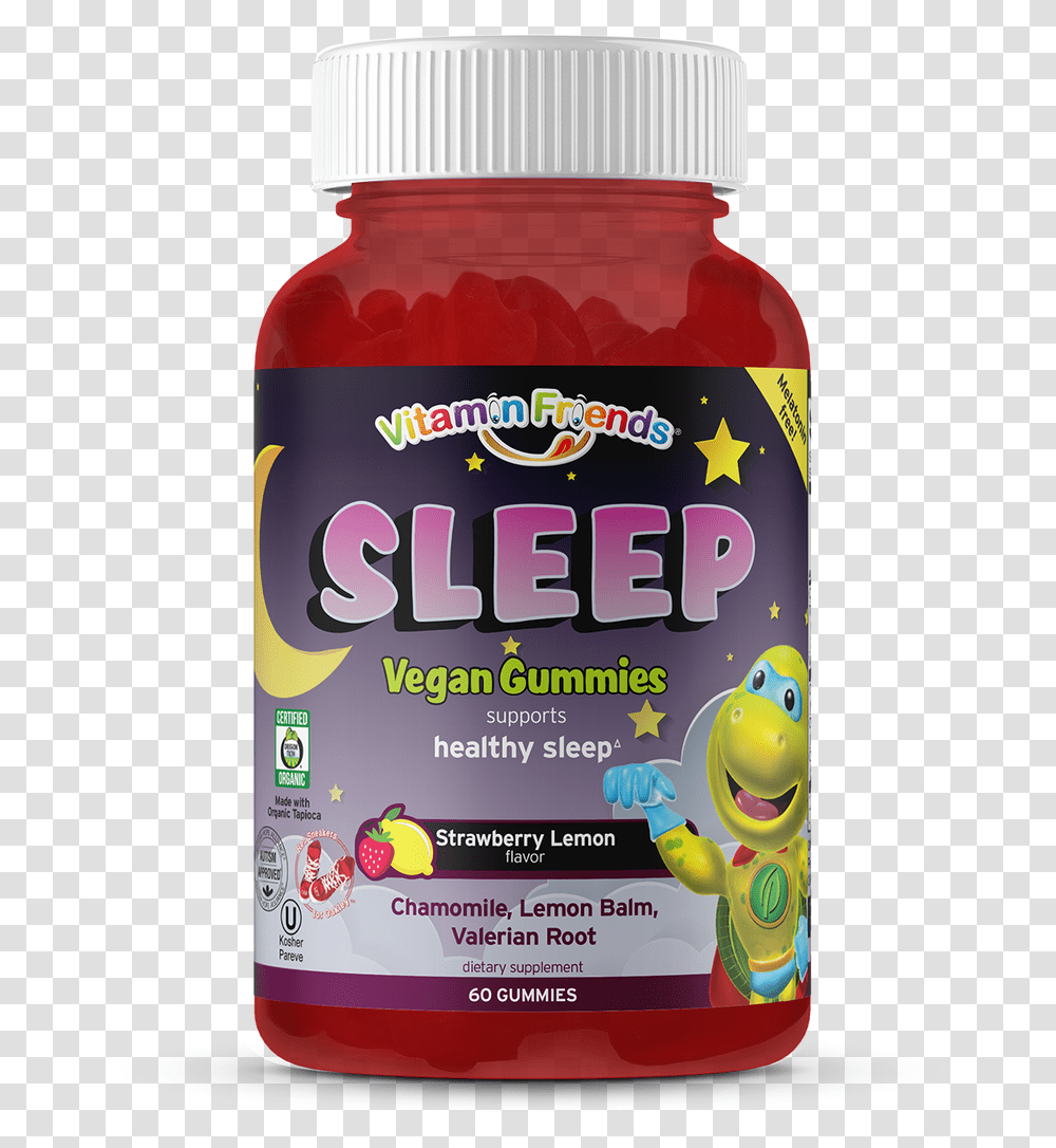 Vitamin Friends Kids Vegan Sleep Gummies Vitamin Friends, Medication, Ketchup, Food, Animal Transparent Png