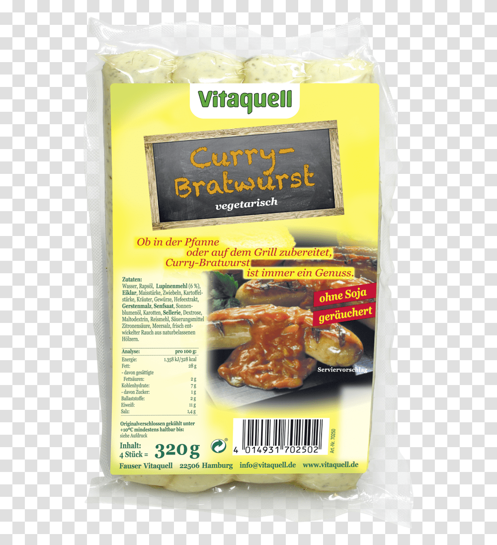 Vitaquell Curry Bratwurst Curry, Bread, Food, Cracker, Advertisement Transparent Png