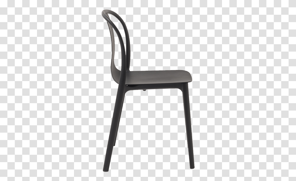 Vitra Belleville Plastic Chair Deep Black Chair, Furniture Transparent Png