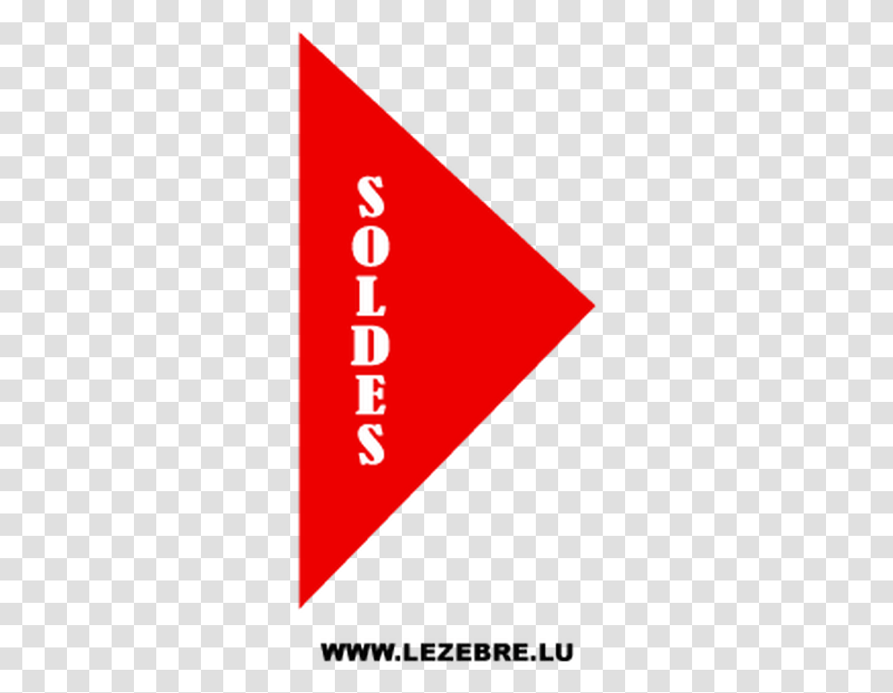 Vitrine Flche Soldes Droite Decal Triangle, Symbol, Sign, Road Sign, Stopsign Transparent Png