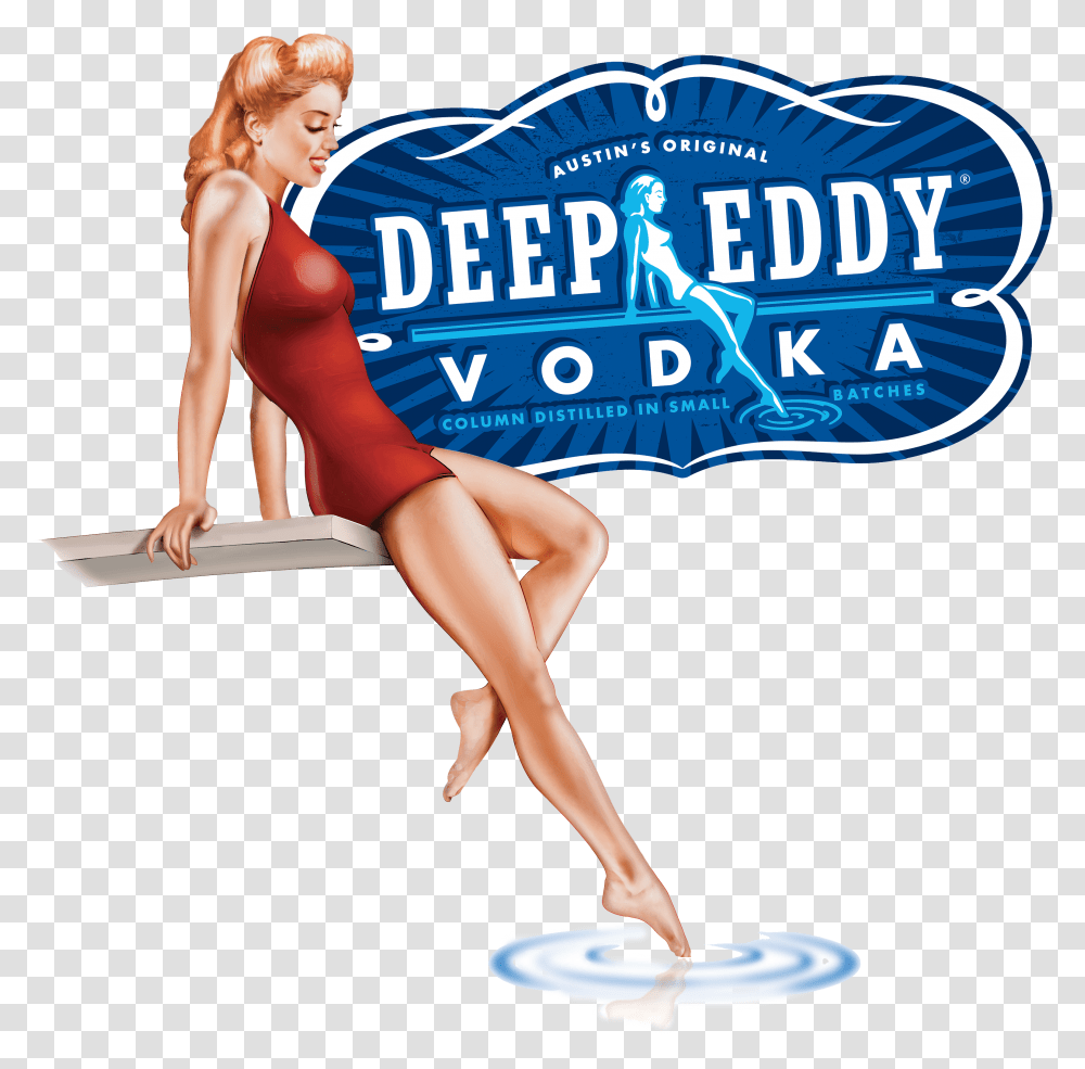 Viva East Pinup Contest Deep Eddy Vodka Logo, Clothing, Person, Female, Shoe Transparent Png