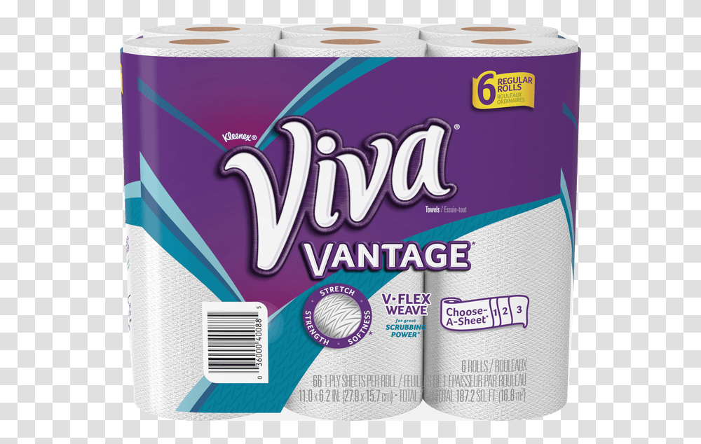 Viva Vantage Paper Towels 6 Rolls, Tissue, Toilet Paper Transparent Png