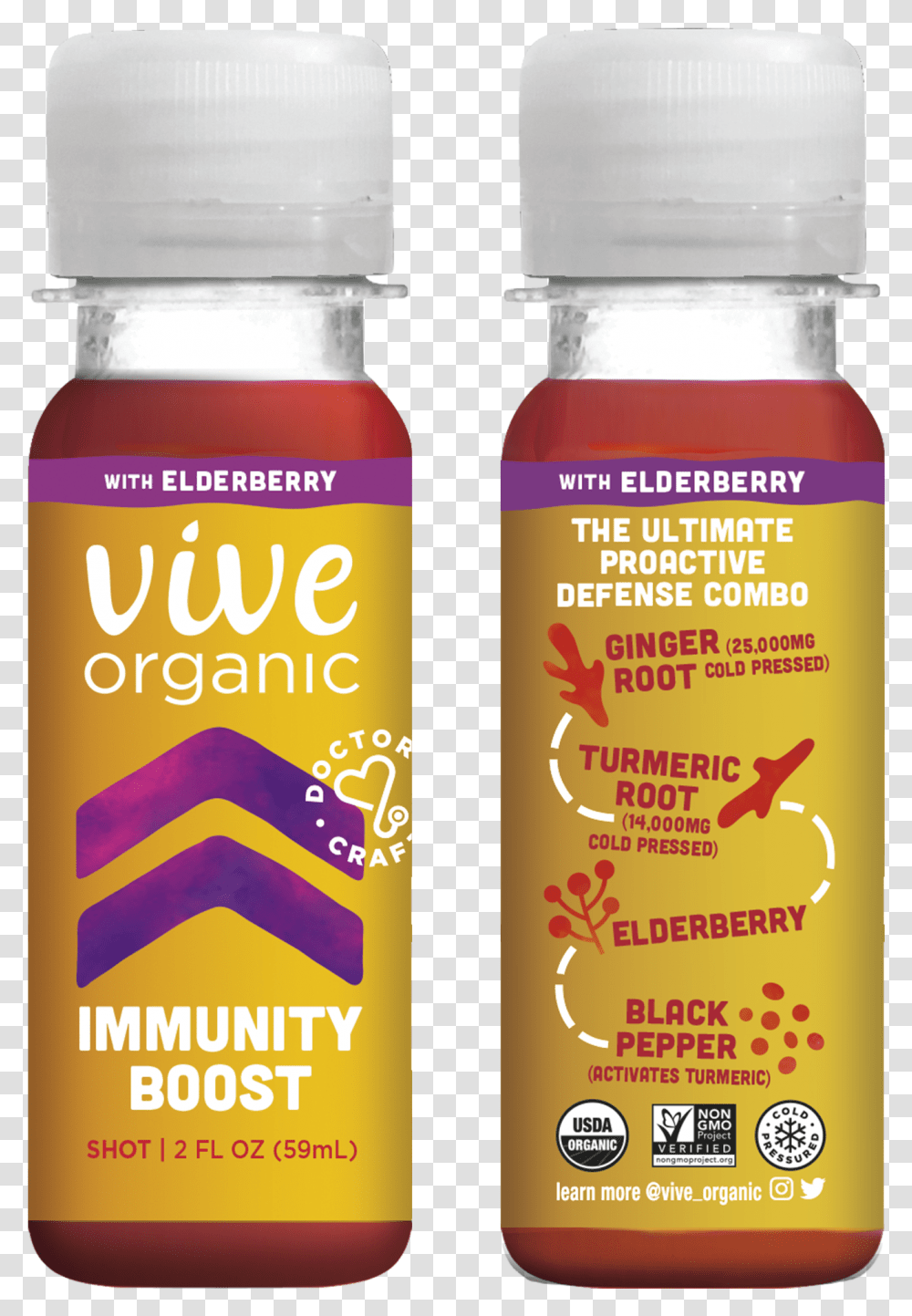Vive Organic Immunity Boost, Beer, Alcohol, Beverage, Paint Container Transparent Png