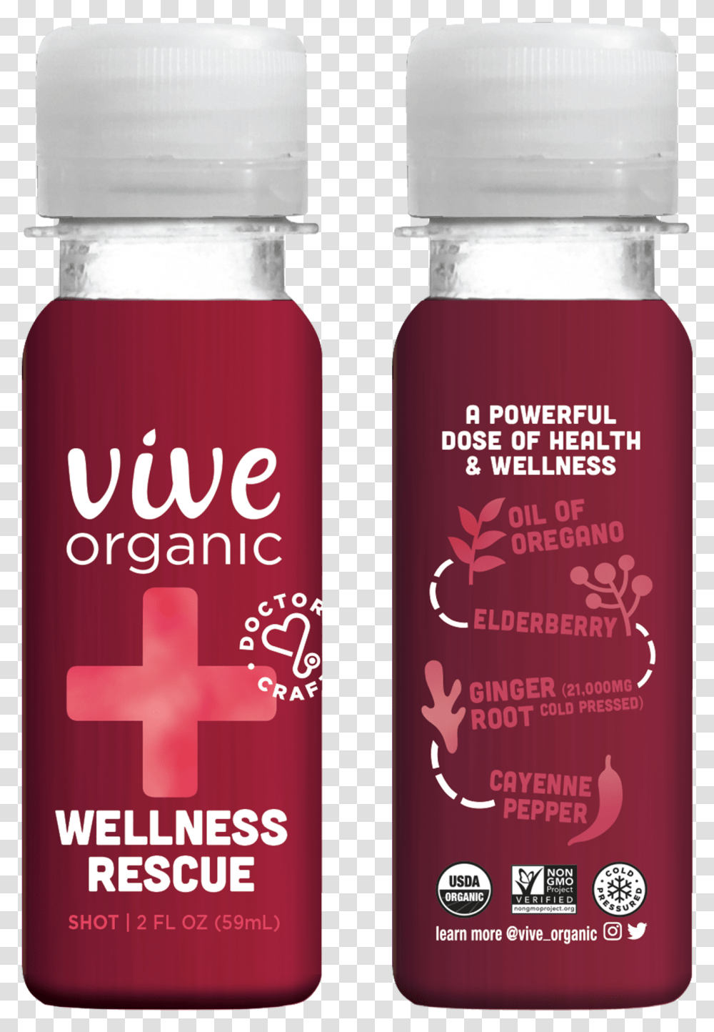 Vive Organic Immunity Boost, Bottle, Beer, Alcohol, Beverage Transparent Png