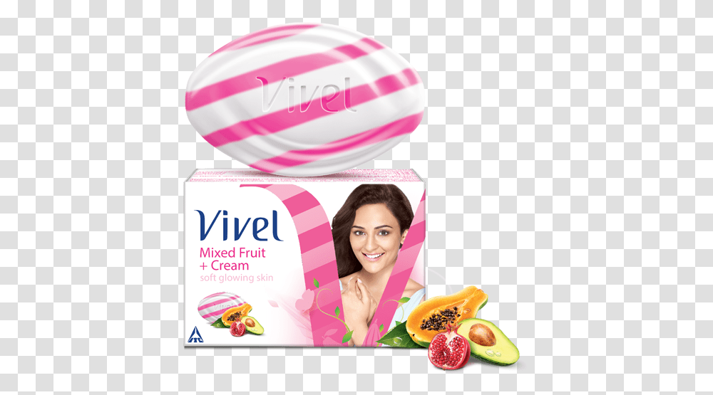 Vivel Mixed Fruit Cream Soap, Person, Human, Flyer, Poster Transparent Png