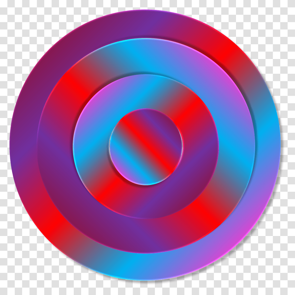 Vivid 3d Circle Shapes Geometric Gradient Red, Ornament, Pattern, Fractal, Spiral Transparent Png