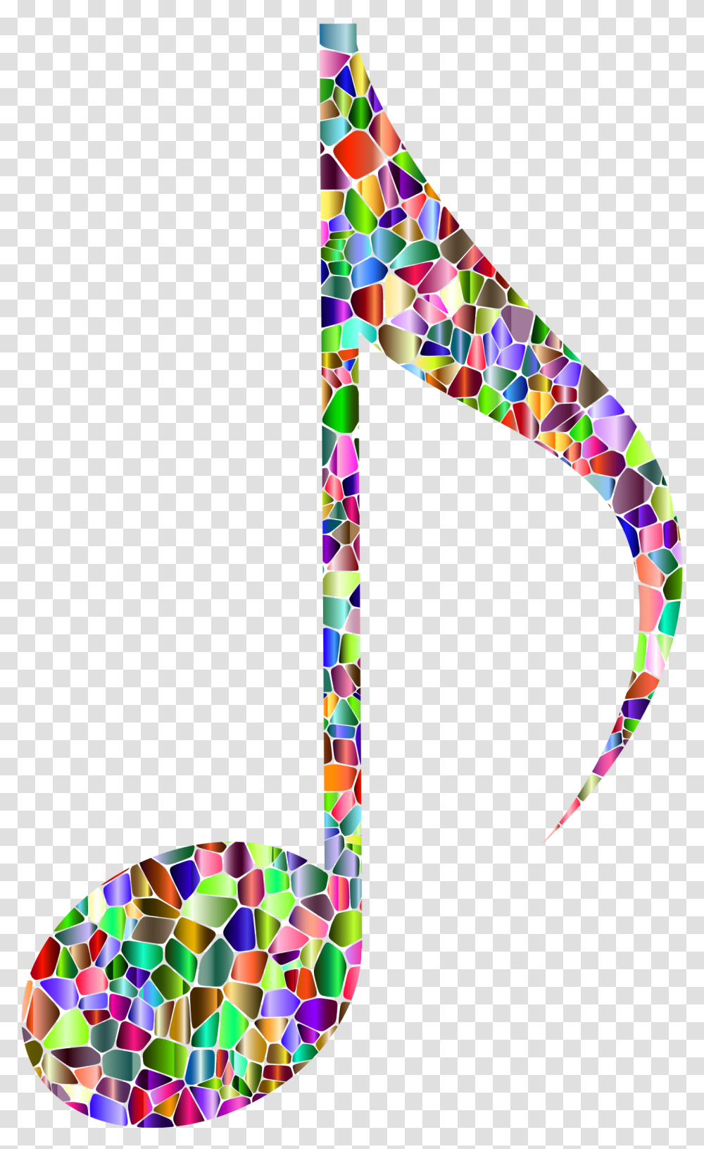 Vivid Chromatic Tiled Musical Note 12 Clip Arts Rainbow Music Notes Clipart, Stick, Cane, Triangle Transparent Png