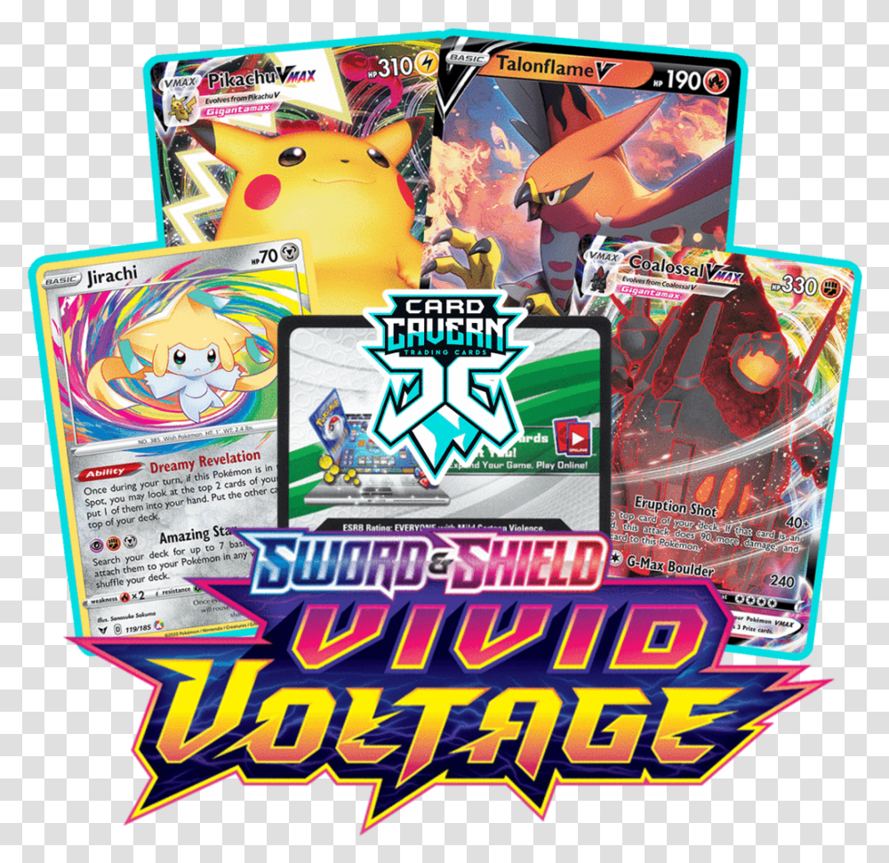 Vivid Voltage Ptcgo Code Pokemon Vivid Voltage Logo, Advertisement, Poster, Flyer, Paper Transparent Png