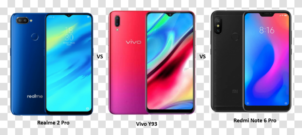 Vivo Y93 Vs Redmi Note, Mobile Phone, Electronics, Cell Phone, Iphone Transparent Png