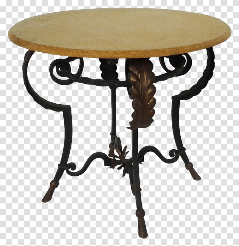 Viyet Wrought Iron Round Pied Dining Table Coffee Table, Furniture Transparent Png