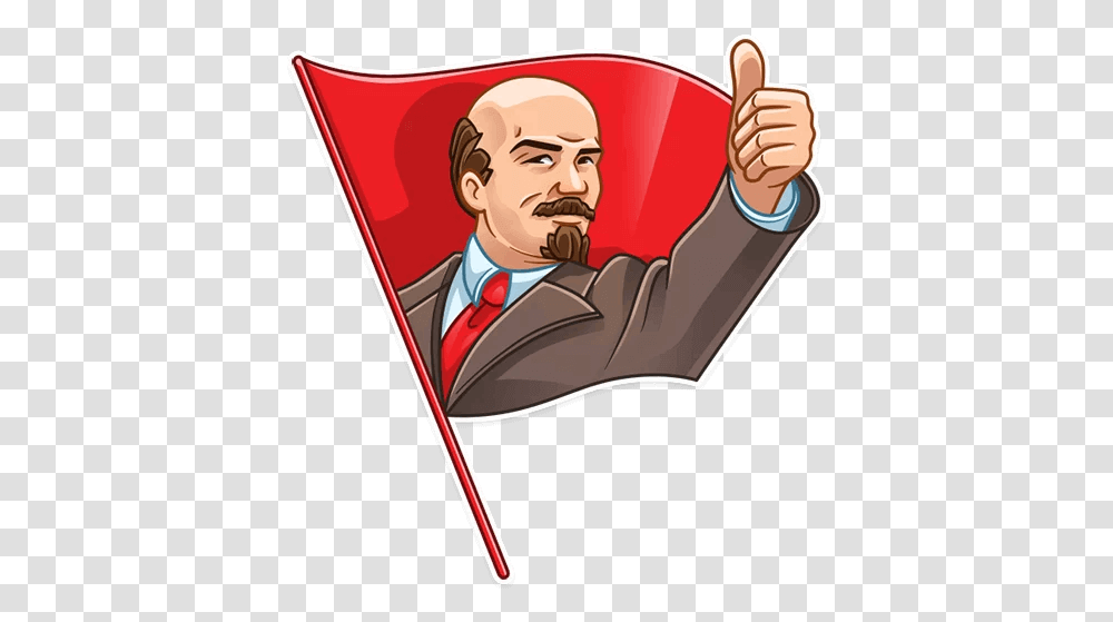 Vladimir Lenin Stickers By Oleg Sul Lenin Sticker, Person, Human, Thumbs Up, Finger Transparent Png