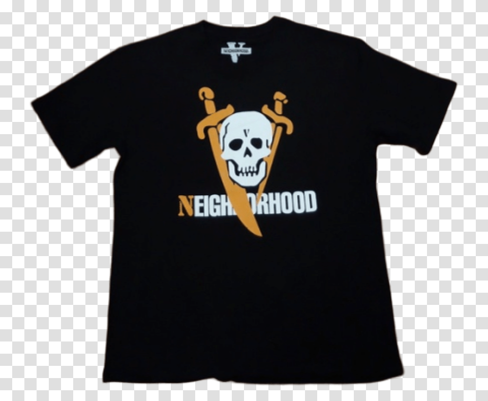 Vlone Neighborhood Short Sleeve Tee Neighborhood X Vlone, Apparel, T-Shirt, Cowbell Transparent Png
