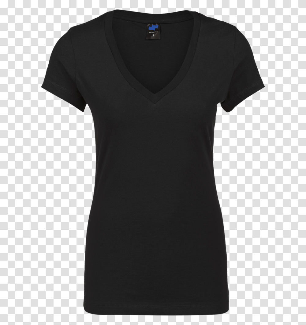 Vneck Black Active Shirt, Apparel, Sleeve, T-Shirt Transparent Png