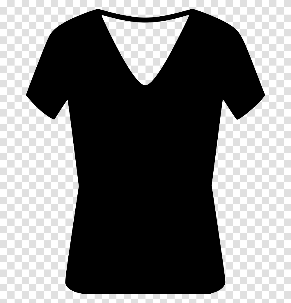 Vneck T Shirt V Neck T Shirt Svg, Apparel, Silhouette, Sleeve Transparent Png