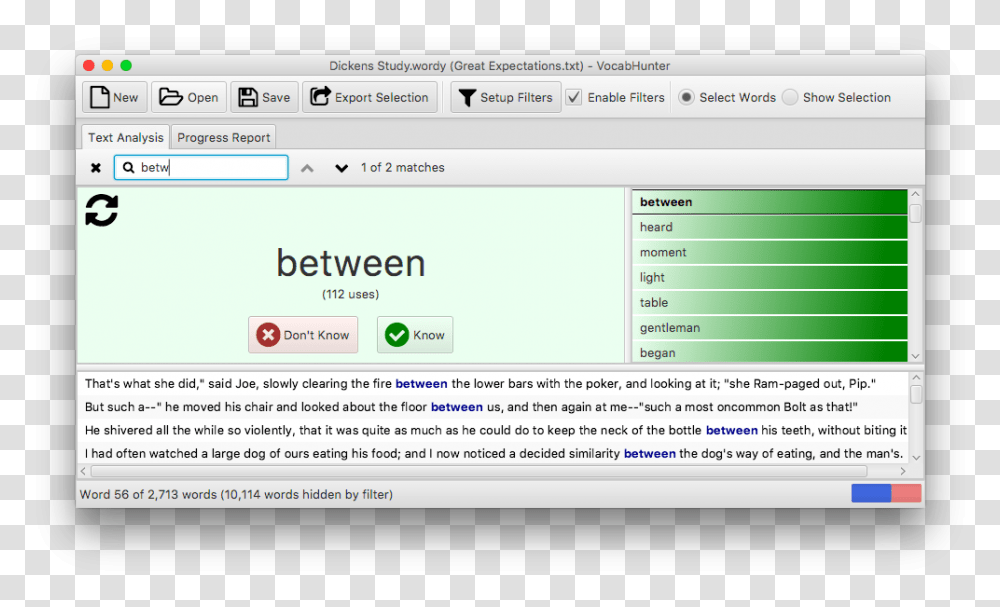 Vocabhunter Search Bar In Action Javafx Search Box, File, Webpage, Word Transparent Png