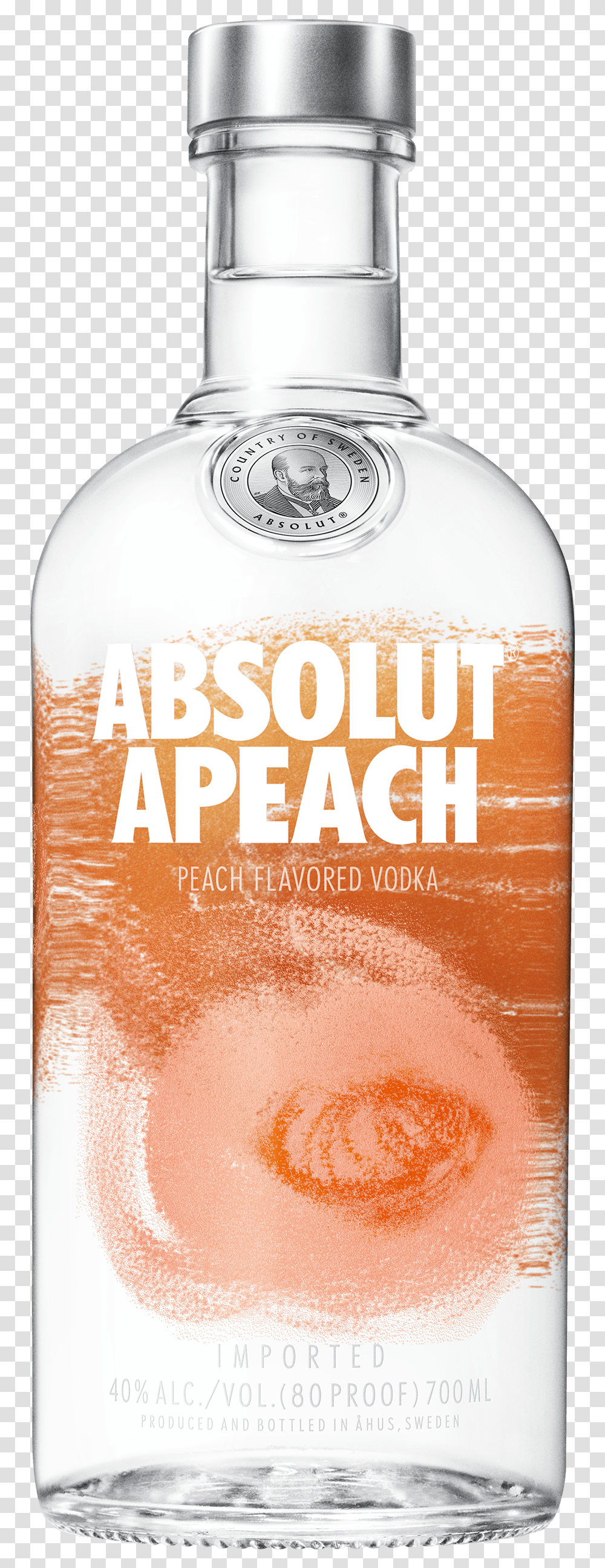 Vodka Absolut Apeach, Liquor, Alcohol, Beverage, Drink Transparent Png