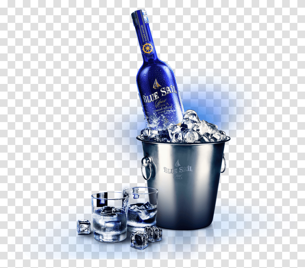 Vodka Blue Sail Is A New Brand Of The Pride Vodka, Beverage, Drink, Alcohol, Glass Transparent Png
