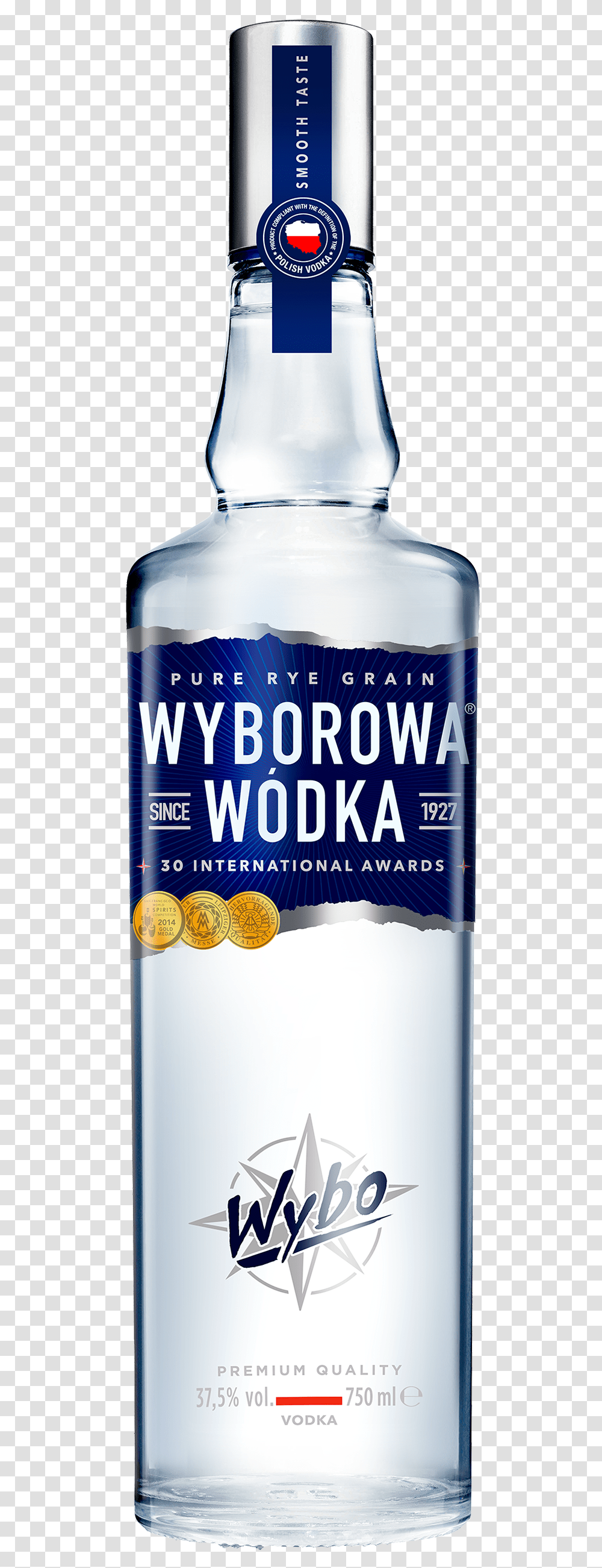 Vodka Wyborowa Pure Rye Grain Vodka, Beverage, Drink, Liquor, Alcohol Transparent Png