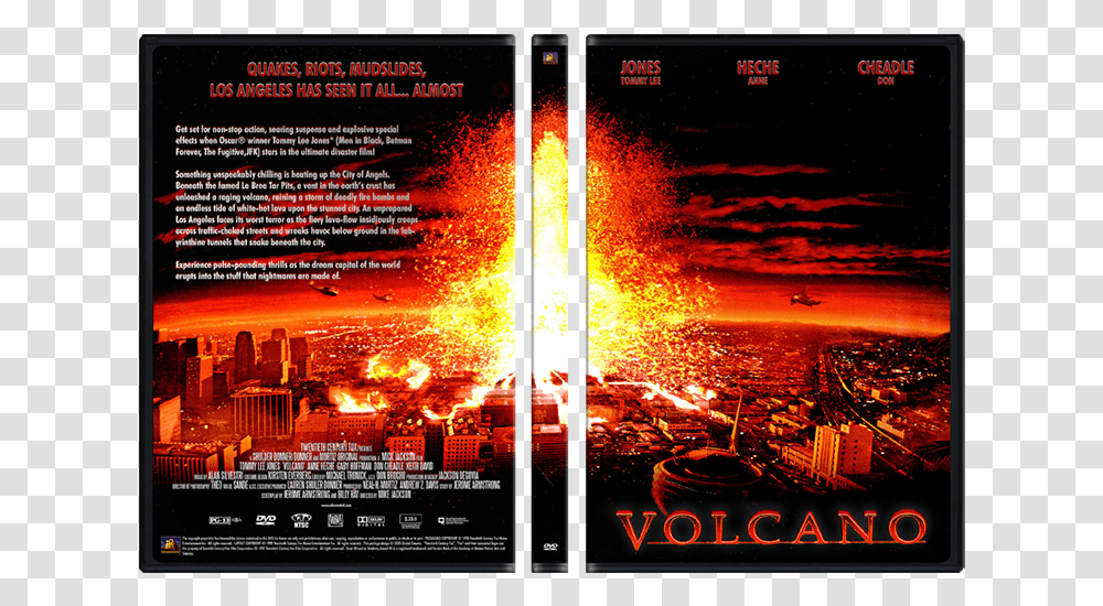 Volcano 1997 Dvd Cover, Poster, Advertisement, Flyer, Paper Transparent Png