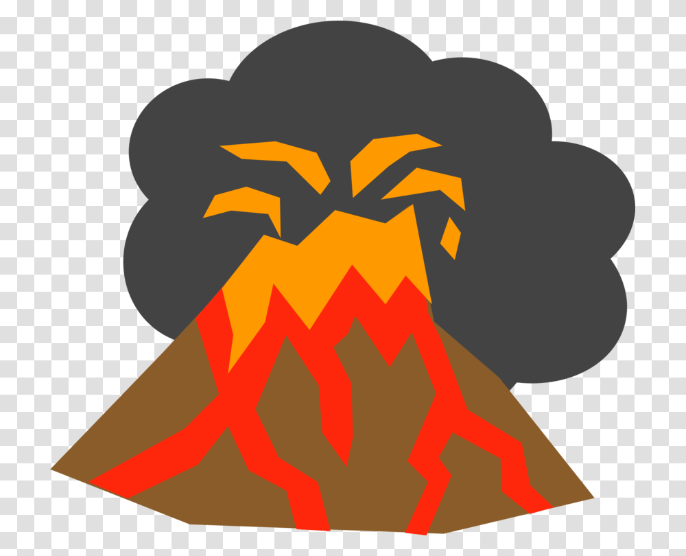 Volcano Eruption Of Mount Vesuvius In Lava Cartoon Vulcanian, Mountain, Outdoors, Nature, Fire Transparent Png